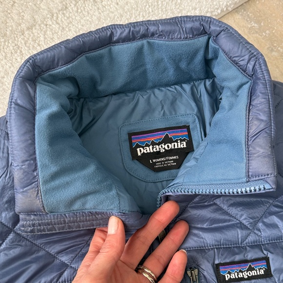 Patagonia Radalie Jacket Women's Large Blue Insulated Long Quilted Outdoor - Picture 8 of 16